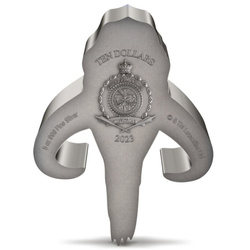 Niue : Star Wars The Mandalorian - Mythosaur 5 onces d'argent 2023 Pièce de forme antique