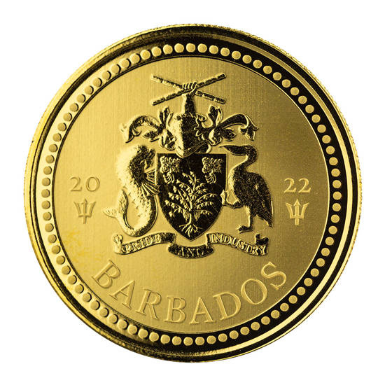 Barbados: Tridente 1 oz Oro 2022