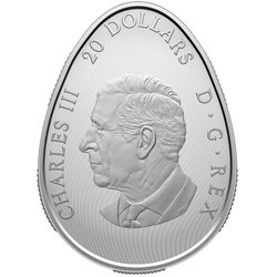 Kanada: Húsvéti tojás 20 dollár színes ezüst 2025 Proof