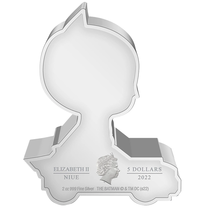 Niue : The Batman – Batman Day Chibi Coin colorisée, 2 onces d’argent, 2022, Belle Épreuve (Proof).