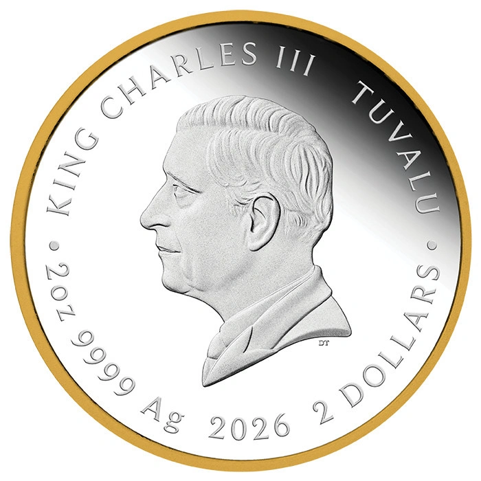 Tuvalu House of Bridgerton aurită 2 oz argint 2026 Proof