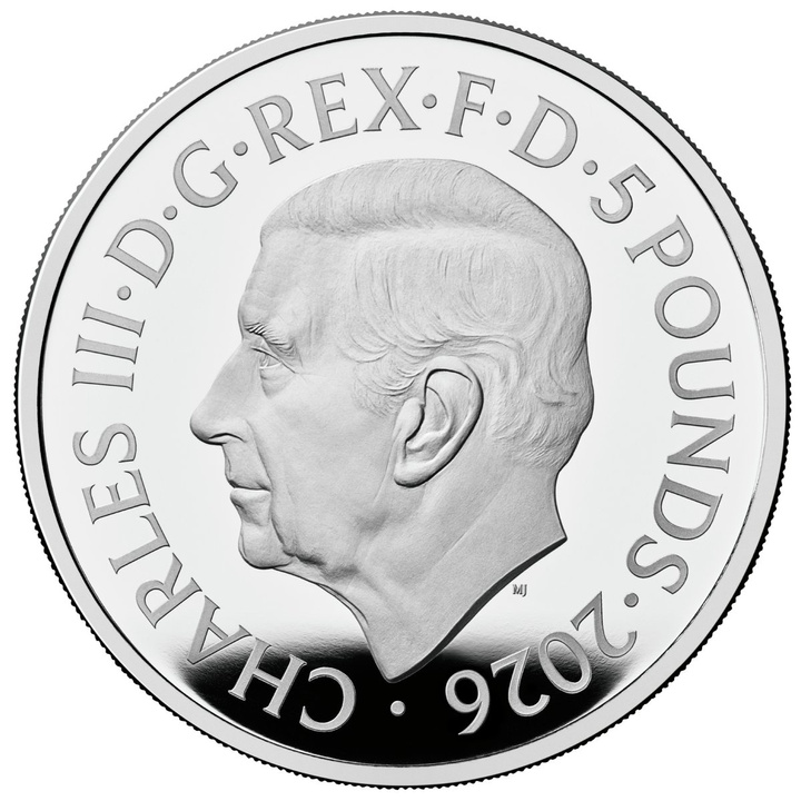 Portraits of Queen Elizabeth II - Mary Gillick Effigy £5 Plata 2026 Proof Piedfort