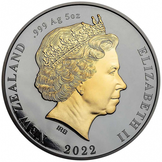 Kiwi 5 oz Silver 2022 Black Proof