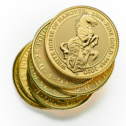 The Queen’s Beasts 2020: he White Horse of Hanover 1/4 oz Gold