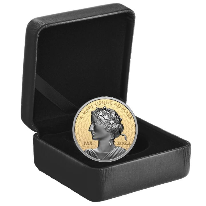 Canada: Peace Dollar 1 oncia d'oro 2024 Proof Ultra High Relief Plated Coin