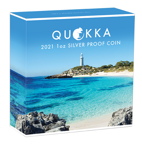 Quokka 1 uncja Srebra 2021 Kolorowany Proof