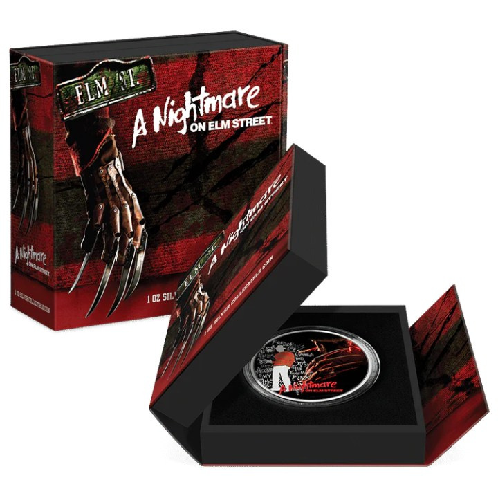 Niue: A Nightmare on Elm Street kolorowany 1 uncja Srebra 2022 Proof