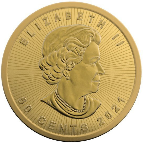 Hoja de Arce Canadiense 1 gramo Oro 2021