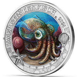 Hawaii bobtail tintahal színes 3 eurós réz 2024