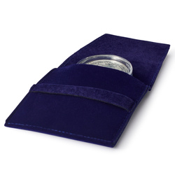 Leuchtturm - Premium Coin Pocket for one coin with or without capsule up to 50 mm,  blue