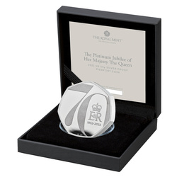 The Platinum Jubilee of Her Majesty The Queen Srebro 50p 2022 Proof Piedfort Coin 