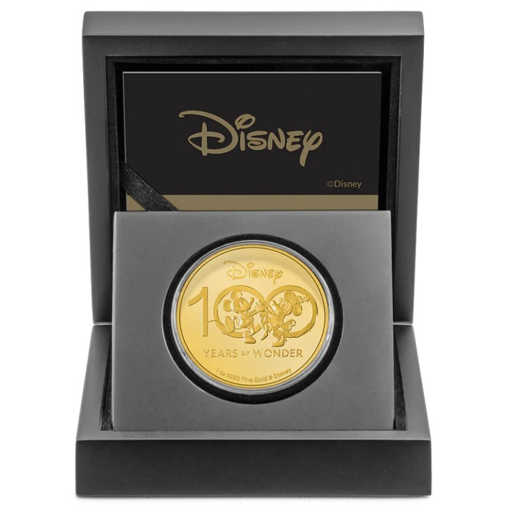 Niue: Disney 100 Años de Maravilla - Mickey Mouse y Minnie Mouse 1 oz Oro 2023 Proof
