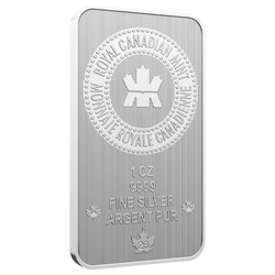 Lingote de plata Royal Canadian Mint en embalaje orgullosamente canadiense 1 onza de plata 2026 Maple Leaf Privy Mark