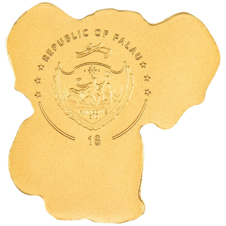 Palau: Elephant 0,5 grama Złota Silk Coin