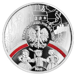 Credo nella Polonia – Comunità nazionale polacca colorata 10 zł Argento 2026 Proof