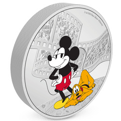 Niue: Disney Mickey & Friends - Mickey & Pluto colorato 3 once d'argento 2023 Proof