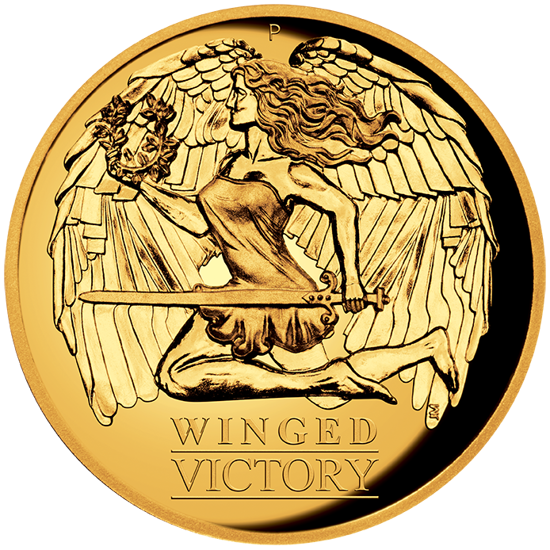 Dea alata della vittoria 1 oncia d'oro 2021 Proof High Relief