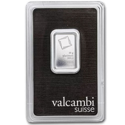 Sztabka Valcambi 10 gramów Platyny LBMA
