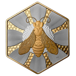 Canada: Nature's Delight, The Honey Bee pozłacany $20 Srebro 2025 Reverse Proof