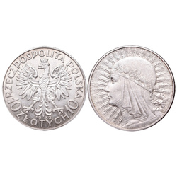 Polska: "Głowa Kobiety" Jadwiga 10 zł Srebro 1932-1933