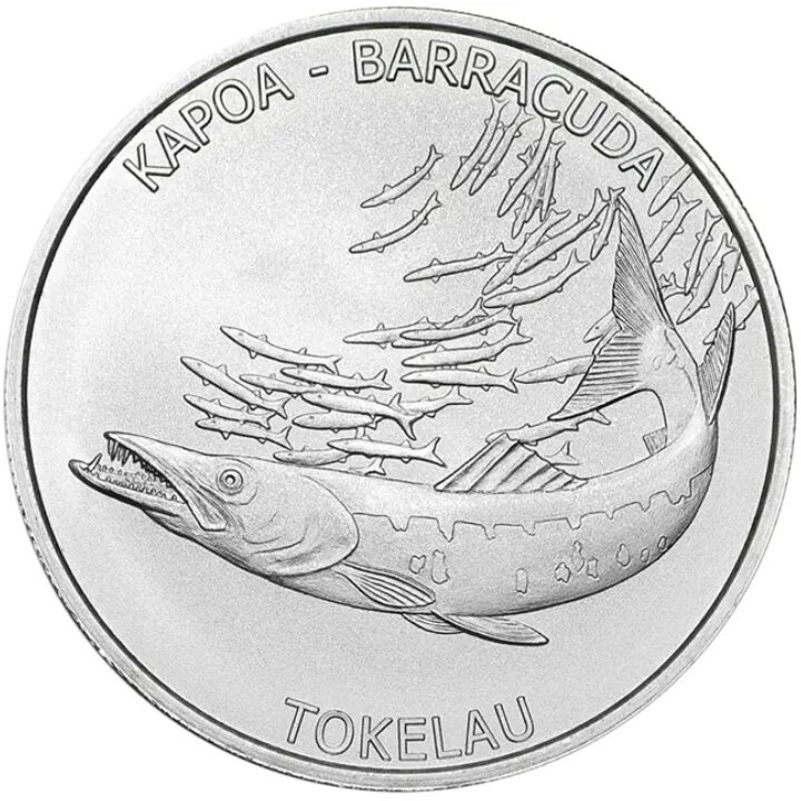 Tokelau: Kapoa - Barracuda 1 oz Plata 2017