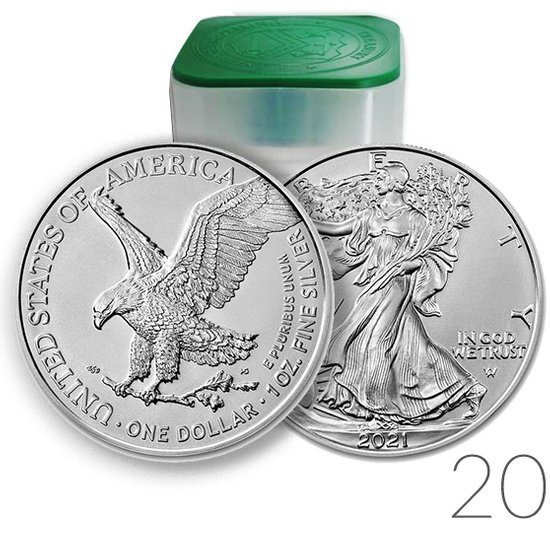 American Eagle 1 oz Silver 2021 type 2 investment sets 20 Pcs.