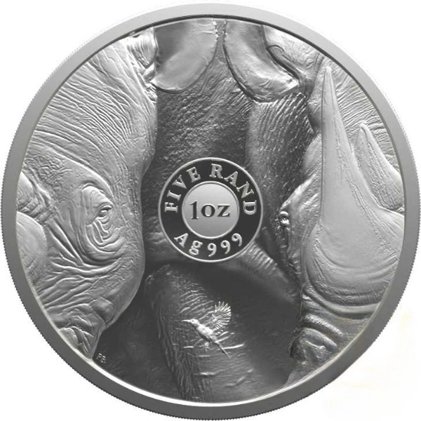 Big Five: Sada Rhino 2 x 1 unce Stříbra 2025 Proof Doublecap