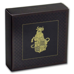 Bestias de la Reina: Toro Negro de Clarence 1 oz Plata 2018 PROOF