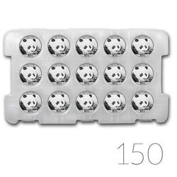 Chińska Panda 30 gramów Srebra 2018, PAKIET 150 SZTUK