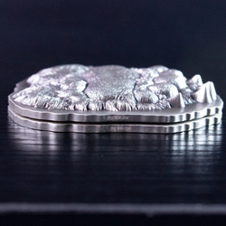 Record of the Nature - Bear 2 oz Silver 2023 Stackable High Relief Antiqued