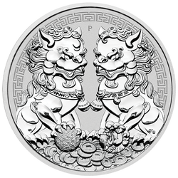 Chińskie Lwy (Double Pixiu) 1 uncja Srebra 2020