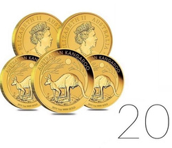 Australský klokan 1 unce zlata 2019 BALÍČEK 20 KS
