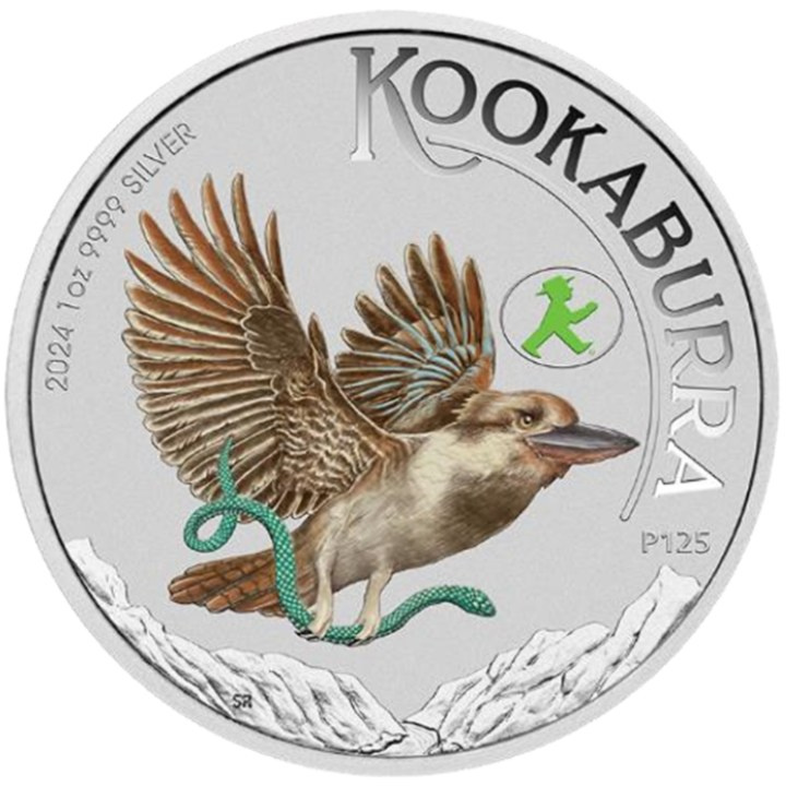 Színes kookaburra 1 uncia ezüst 2024 (World Money Fair)