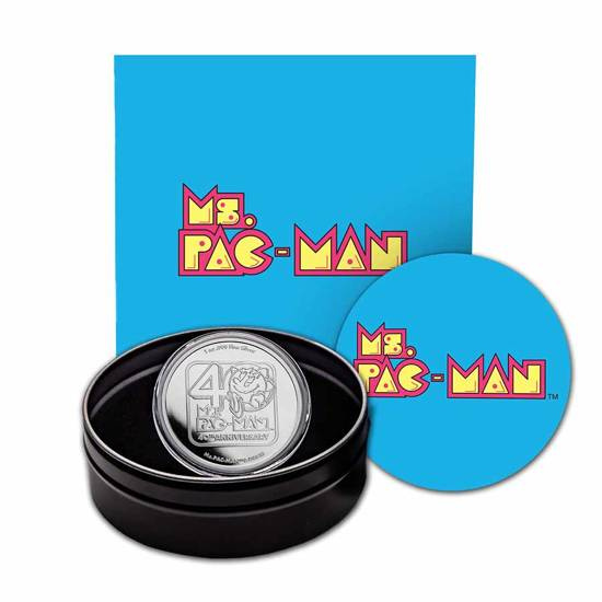 Niue: Ms.PAC-MAN 40° anniversario 1 oncia d'argento 2021 Proof