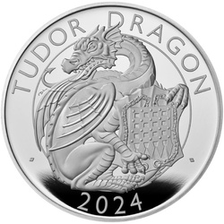 The Royal Tudor Beasts - The Tudor Dragon Silber Proof Two-Coin Set 2024