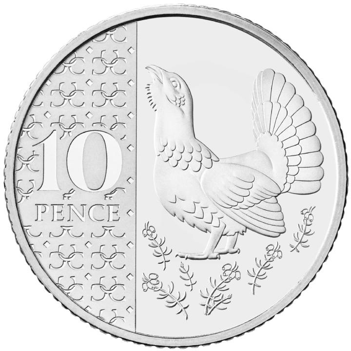 Lote de 8 monedas de cobre Reino Unido Definitive 2024