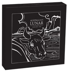 Lunar III: Jahr des Ochsen 1000 gram Silber 2021 Gold Privy Mark