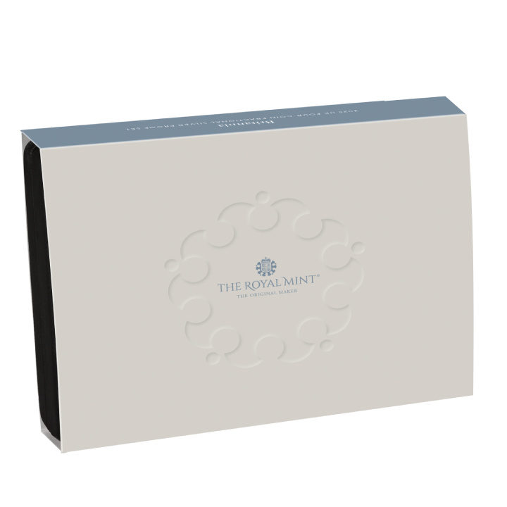 Britannia Four-Coin Silber Set 2025 Reverse Frosted