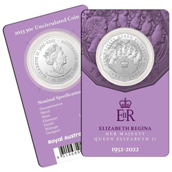 Elizabeth Regina - II. Erzsébet királynő emlékérme 50 cent réz-nikkel 2023