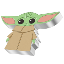 Niue: Star Wars - Grogu Chibi Coin colorata 1 oncia d’argento 2021 Proof