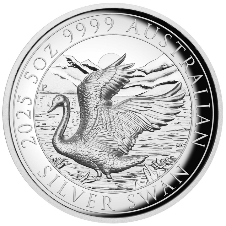 Łabędź 5 uncji Srebra 2025 Proof High Relief