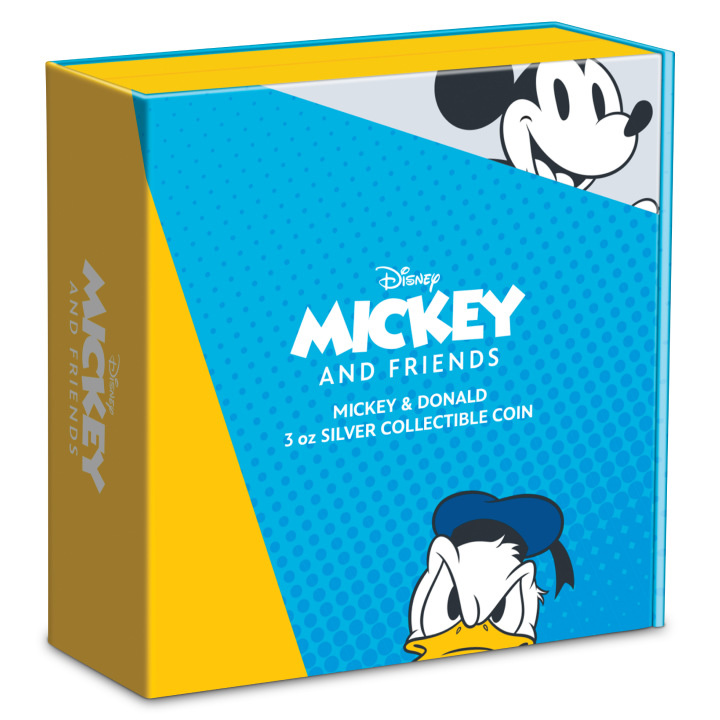 Niue: Disney Mickey & Friends - Paperino e Topolino colorato 3 once d'argento 2023 Proof