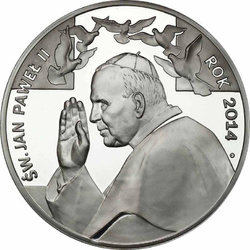 Medalla de Plata Canonización de Juan Pablo II 1000 g plata 2014 Proof