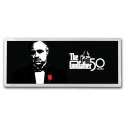 Lingot The Godfather coloré 50e anniversaire du film 4 onces d'argent 2022
