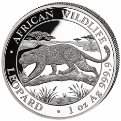 Srebrna Moneta African Wildlife: Leopard 1 uncja Srebra 2026