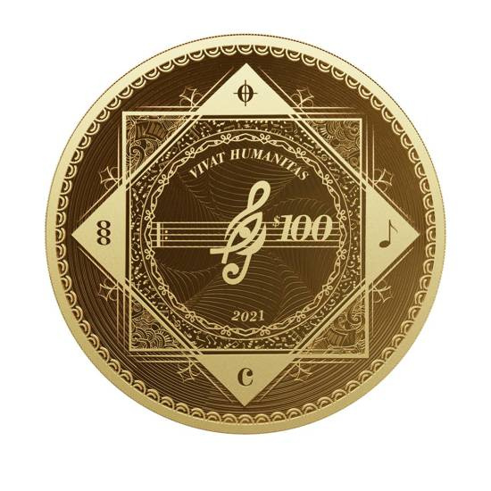 Tokelau: Vivat Humanitas 1 oz Gold 2021 Prooflike