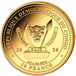 Gold Coin Congo: World’s Wildlife – Shark 0.5 g Gold 2026