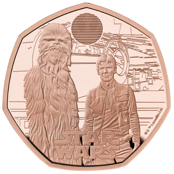 Star Wars: Han Solo and Chewbacca 50p Gold 2023 Proof