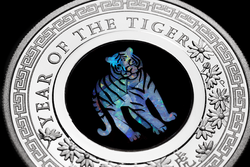 Lunar III : Année du Tigre 1 once d'argent 2022 Proof Opal