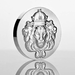 Scottsdale Mint Lion Stacker 2 once d'argento rotondo